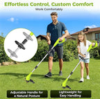 Aokia String Trimmer: Cordless Weed Wacker with 40V 2.0Ah Battery - Lightweight Electric Lawn Edger - 2 in 1 Trimmer & Edger Lawn Tool Grass Cutter with 8 Lines and 2 Plastic Blades for Garden, Yard