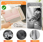 4Pcs Cotton Mesh Laundry Bags for Delicates,Breathable Mesh Garment Bag for Washing Machine, Travel Wash Bags with Zipper for Bras, Underwear, Socks, Clothes, Laundry Dorm Room Essentials(S-XL)