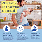 Fab Tab Multi Purpose Cleaner Cleaning Tablets, Eco-Concious Refillable Glass Bottle System with Boutique Hotel Scent, Safe For Family and Pets - Chemical-Free, Plastic-Free - 3 Count