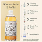 Branch Basics Concentrate Refill (33.8 oz) | All Purpose Multi-Surface Cleaning Concentrate - Replace Every Household Cleaner | Plant & Mineral-Based, Human-Safe, Fragrance Free