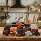 Tioncy 12 Pack Rustic Bear Kitchen Sponges Bulk 4 Colors Cute Dual Sided Scrubber Brown Black Bear Sponges Reuseble Dishwashing Kitchen Cleaning Accessories for Cookware Pot Boiler Pan Household