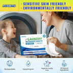 FIXSMITH Laundry Detergent Sheets - 200 Loads (100 Sheets) Fragrance Free - Hypoallergenic,Unscented,Eco Friendly Laundry Detergent Strips Concentrated Travel Detergent Sheets.Plastic-Free,Liquidless