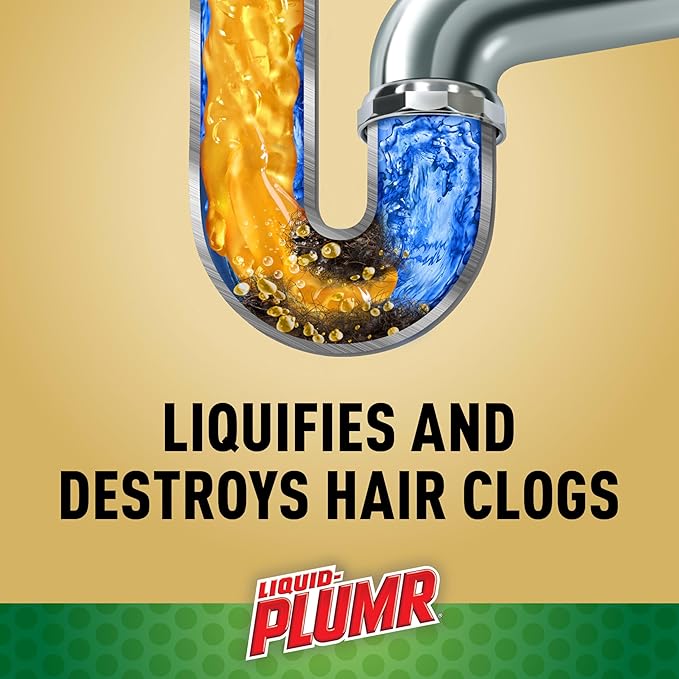 Liquid-Plumr Pro-Strength Hair Eliminator Gel Clog Remover, Hair Clog Remover and Drain Opener, Safe for All Septic Systems and Pipes, 16 fl. oz. Bottle