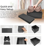 Reli. Drawer Organizer Clothes (14 Pack) | Dresser Organizer for Clothing | Drawer Bins for Bras, Nursery, Baby Clothes, Underwear, Socks | Foldable Fabric Dresser Storage Dividers (Gray)
