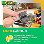 Heavy - Duty Kitchen Sponge - 20 Times More Durable, Scratch Free, Suitable for Non - Stick Cookware - Cut - Resistant, Multi - Purpose Cleaning Supplies for Home (4 Pack, Grey)