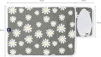 Encasa Homes Ironing Mat/Pad (Small 28"x20") with 3mm Padding & Silicone Iron Rest for Steam Pressing on Tabletop or Bed - Heat Resistant, Portable, Quilting & Travel Blanket - Daisy Grey