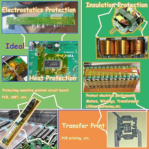 Valley'sYuMiao 24Rolls,10mm×108fts, Heat Tape for Sublimation, Heat Resistant Tape, Heat Transfer Tape, No Residue, Thermal, Total Length 2596fts