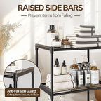 5-Tier Storage Shelves with Plastic Connectors – Metal Shelf Organizer for Pantry, Closet & Bathroom, Space-Saving Sturdy Shelving Unit Rack, Black, 17.3" x 12.8" x 56.7"