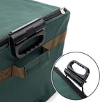 TreeKeeper (Green Christmas Ornament Storage Box with Dividers) - Deluxe Ornament Keeper - Holds 72 Ornaments up to 4 Inches in Diameter | 3 Removable Trays with Separators | Acid-Free Fabric Lining
