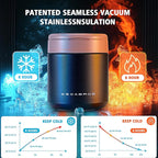 15.2oz Kids Thermo for Hot Food – Vacuum Insulated Food Jar with 316 Stainless Steel Interior, Leakproof Wide Mouth Soup Thermos for School Lunch (Ice Cream Pink)
