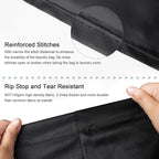 Polecasa Heavy Duty Large Laundry Bag with 130gsm Tear Resistant Fabric, ID Tag and Handles, Easy to Carry Dirty Clothes Drawstring Bag, Perfect for College Dorm, Travel, 28”x36”, Black