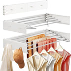Wall Mounted Drying Rack,28 Inch,Clothes Drying Rack Wall Mounted,Foldable,Retractable,Collapsible Drying Raks for Laundry