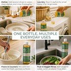 Dr. Jacobs Naturals Eucalyptus Castile All-in-One Cleaner and Soap - Plant-Based Formula for House Cleaning Floors and Appliances - Gentle on Skin and the Planet - 32 oz, 1 Pack