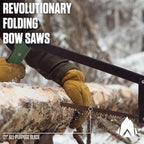 AGAWA - BOREAL21 Tripper Kit - Includes 21" Folding Saw, Nylon Carrying Case, 21" All-Purpose & 21" Aggressive Blade - For Camping, Hiking & Survival Gear (Black Frame/Green Handle)