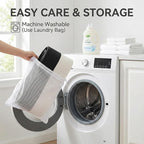 JMvicyroam 115L Extra Large Blanket Basket for Living Room - Woven Cotton Rope Laundry Hamper with Reinforced Handles - Storage Bin for Pillows, Comforters & Toys - Machine Washable,White&Black