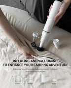 Car Vacuum Cleaner, 12,000PA Handheld Vacuum with Air Blower Inflator Pump Dust Buster, Car Vacuum with 30 Mins Runtime, 2H Fast Charge, Portable Vacuum for Car