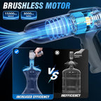 Handheld Car Vacuum Cleaner 12 Handheld Car Vacuum - 15000Pa Cordless Wet/Dry, 120W High Power with Complete Accessory Kit for Cars, Pet Hair, Home & Office Black
