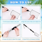 POILKMNI New Upgraded 2 Pcs Shark Tooth Sifter with Seashell Bags, Beach Sand Sifter, Sand Scoop Shell Scooper for Beach Scoop Shovel Sifter Tool for Picking Up Shells, Shark Tooth Sifter Dipper
