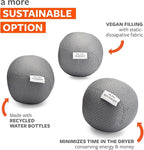 Full Circle Loads of Fun Anti-Static Dryer Balls, Set of 3 – Quiet, Scent-Free and Hypoallergenic Reusable Fabric Softener Laundry Balls – Non Toxic and Vegan, Gray 3 Count