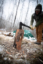Hooyman Splitting and Chopping Axes, and Splitting Maul with Heavy Duty Construction, V Grind Blade, Ergonomic No-Slip H-Grip Handle, and Sheath for Gardening, Hunting, Camping, Firewood, and Outdoors