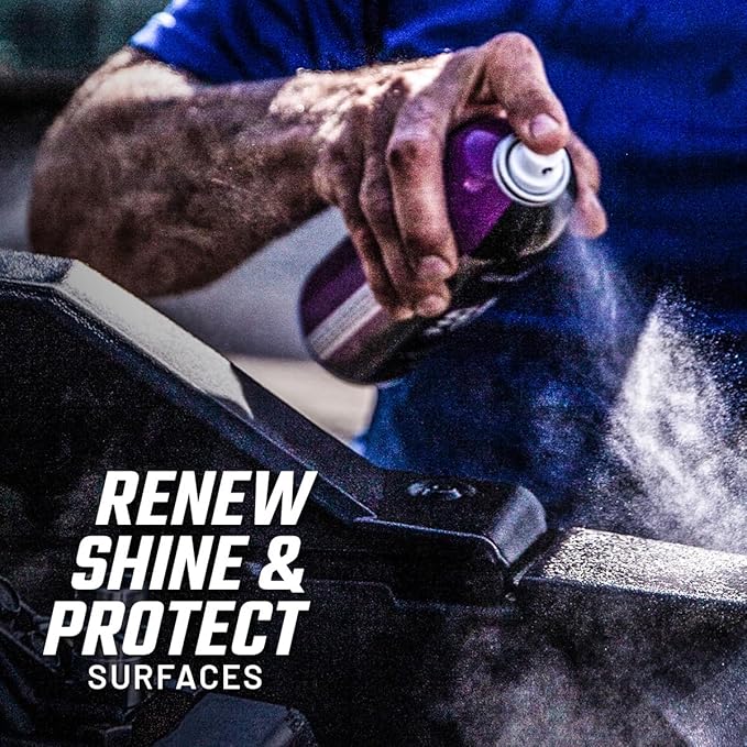 Slick Products Shine & Protectant, Long-Lasting High-Gloss Clear Coat Spray, Renew, Shine, and Protect Plastic, Vinyl, Rubber, Trim, and More (12-Pack)