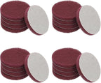 Power Scrub Pads, Scrubbing Pads 320 Grits Scouring Discs - Fitting for (Home Kitchen Cleaning - Drill Attachment - Scrubber Replacement) 20 Pcs & 3 Inch & Red