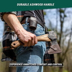 BeaverCraft Wood Carving Axe Hatchet with Sheath AX1 - Forged Axes Bushcraft Hatchet for Camping - Small Forest Axe for Chopping, Splitting - Gardening Axes with Wooden Handle, Wood Carving Tools