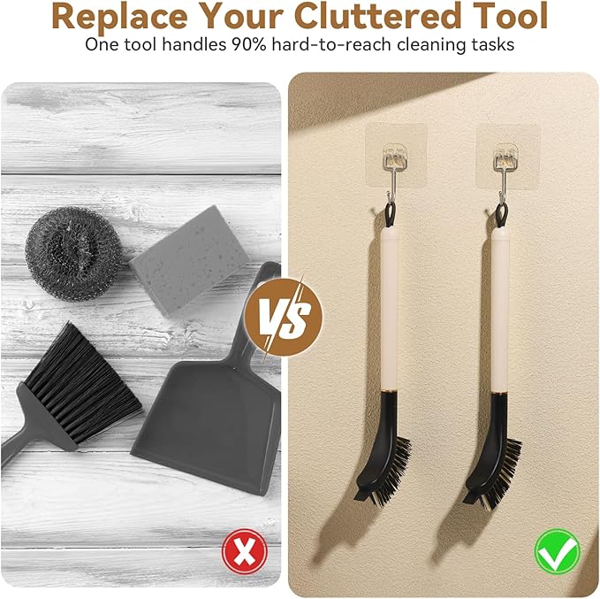 2 Pcs Cleaning Brush, Crevice Scrub Brushes for Bathroom, Kitchen, Toilet, Window Gap, Multifunctional Cleaning Tool for Thin Gap