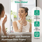 TokeShimi 17x25 Recessed Medicine Cabinet with Mirror Wall Mounted, Metal Beveled Mirror with Storage for Bathroom Vanity, Aluminum Alloy Medicine Cabinet Mirrored Silver