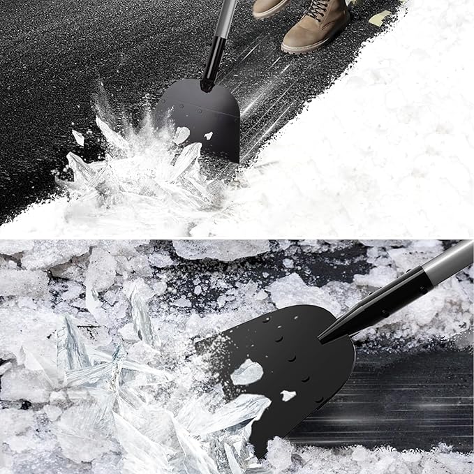 Walensee Flat Shovel, Floor Scraper, 54 inch Garden Scraper for Walkway, Weed Remove Tool for Lawn Edging, Cleaning Scraper for Road Outdoor, Driveway Weeding Tool， Ice Scraper & Ice Removal Tool