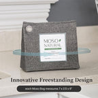 Moso Natural Air Purifying Bag 300g (10.58oz) Premium Bamboo Charcoal Odor Absorber for Home & Pet, Closet Odor Eliminator & Small Room Deodorizer, Unscented Charcoal Bags Last 2 Years (2 Pack)