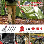 Adjustable Garden Leaf Rake - 58" Heavy Duty Metal Leaves Rake with Expandable Head (8”-17”), Collapsible Kids Rakes for Gardening Beds,Yard,Lawn,Shrub,Small Areas,Pine Needle & Camping Cleaning