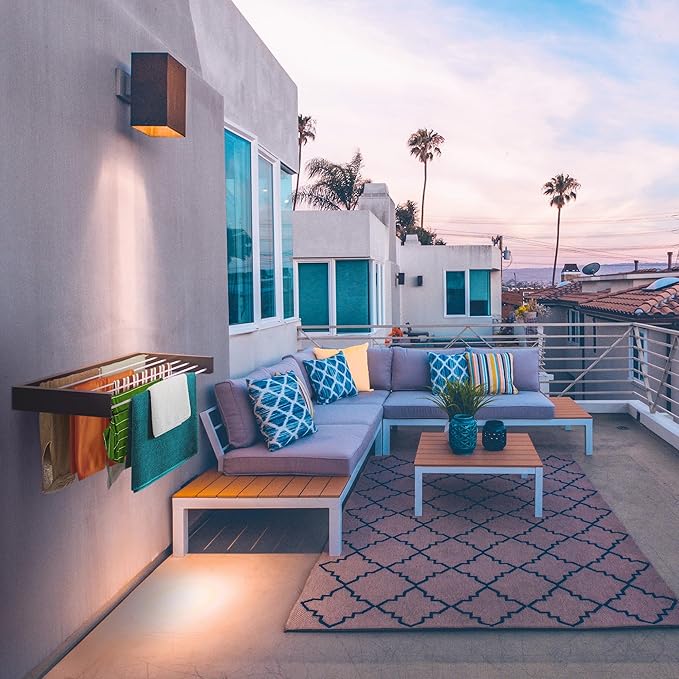 Step Up Laundry Drying Rack (Extra Large: 47 Inches, 12 Lbs), Wall Mounted, Retractable Clothes Drying Rack, 70lbs Capacity, 27 Linear Ft, with Wall Template and Long Drill Bit (47" White)