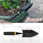Heavy - Duty Trowel Garden Tool - Stainless Steel Serrated Hand Shovel for Effortless Digging, Weed Control, and Precise Bulb Planting with Included Sheath