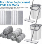 20Pcs Mop Replacement Pads Compatible with Flat Mop or Mop Bucket Set, 13" X 4.9" Universal Mop Pads Mop Head Refills Washable Wet Mops, Microfiber Flat Mop Pad for Most 11-13” Size Mops