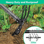 Lilyvane Hoe Garden Tool,45 Inch Long Garden Hoe and Cultivator, Garden Hand Tiller with Long Handle,Heavy Duty Garden Tools Hoe Cultivator for Gardening,Weeding, Tilling,Lossening Soil,Planting