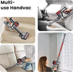 S3 Cordless Vacuum Cleaner, 45kPa Powerful Suction Vacuum Cleaners for Home, 55-Min Runtime Rechargeable Stick Vacuum, Self-Standing, for Pet Hair Carpet Hard Floor, LED Display