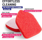 Replacement Scrubber Refill for Moku Home Extendable Tub Tile Shower Brush for Cleaning Non-Scratch (2X Scrubber Sponge Red)