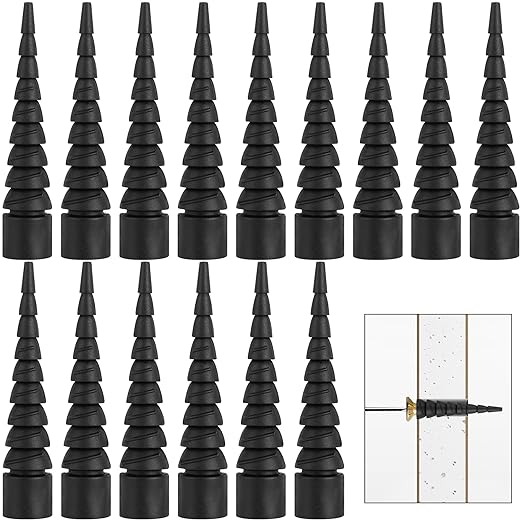 15 Pcs Wood Anchor Stripped Screw Hole Repair Kits-Door Hinge Hole Repair Kits Fit Screws Sizes #2 to #18-Adjustable Wall Anchors for Wood Door Drywall Hole Repair