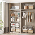 AWTATOS Cube Storage Organizer, 16 Cube Closet Organizer, Stackable Storage Cube Shelves, DIY Portable Closet Clothes Organizer Shelving for Bedroom, Closet, Wardrobe, Bathroom, Translucent