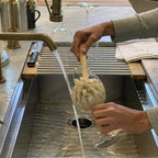 Fox Run Kitchen Brush, Natural Horsehair Fiber Dish and Glass Brush, 10"