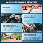 Mini Vacuum Cleaner, 3 in 1 Car Vacuum Cleaner High Power, 15000PA Powerful Suction, Air Duster, 7500mAh, Adjustable Small Vaccum Portable Cordless for Cars,Desktop,Home- Light Blue