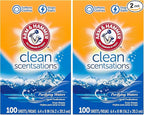 ARM & HAMMER Fabric Softener Sheets, Purifying Waters, 100 sheets (Pack of 2)