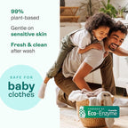 Fuwa3e All Free And Clear Laundry Detergent, Natural Pineapple Enzyme - 67.6oz 80 Loads - Non Toxic, Eco Friendly, Plant Based for Sensitive Skin, Baby Laundry Liquid, Handwash, HE Compatible