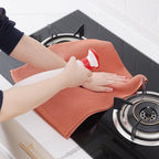 Homaxy 100% Cotton Waffle Weave Kitchen Dish Towels, Ultra Soft Absorbent Quick Drying Cleaning Towel, 13 x 28 Inches, 8-Pack, Coral