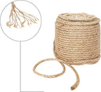 RAJRANG 164 Feet Natural Twine Strings - Handmade Suitable for Crafts Gift Christmas Durable Packing Cord for Gardening Application - 5 mm Diameter