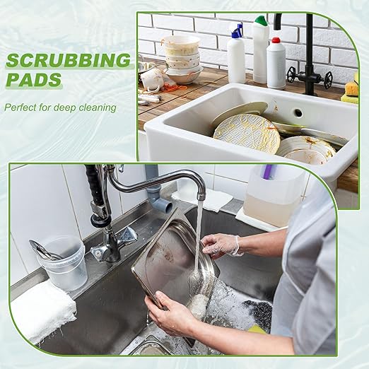 Power Scrub Pads, Scrubbing Pads 800 Grits Scouring Discs - Fitting for (Home Kitchen Cleaning - Drill Attachment - Scrubber Replacement) 16 Pcs & 4 Inch & Dark Gray