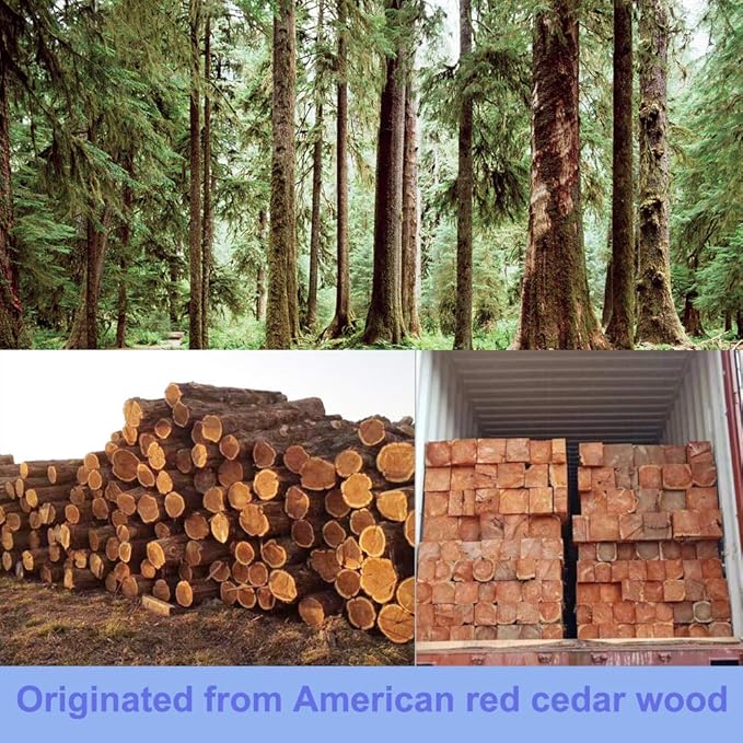 Cedar Balls for Closets and Drawers, Red Cedar Balls for Clothes Storage 60PCs with 2 Satin Bags