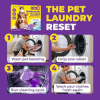 ECO LIVING SOLUTIONS Washing Machine Cleaner Tablets for Pet Owners, 36 Pack, Front&Top Load Washer Deep Cleaning, HE & Septic Tank Safe, Remove Pet Hair, Eliminates Smells, Prevents Dander Build-up