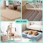 Carpet Rake for Pet Hair Removal - 60" Adjustable Long Handle Carpet Rake, 3 in 1 Reusable Pet Hair Removal Tool Kit, Cat Dog Fur Rakes Scraper Carpet Broom for Carpets, Rugs, Mats